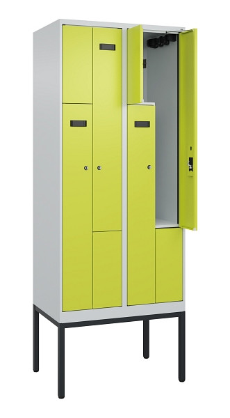 C+P Z-Spind Evolo PLUS, Gestell, 4 Fächer, 2120x800x500mm, 7035/0024, Zylinderschloss, 0490337-224 S10041