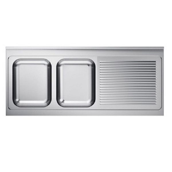 Gastro-Inox Tabletts für Spülbecken L Edelstahl AISI 304, 1600x700x40mm, 305.365