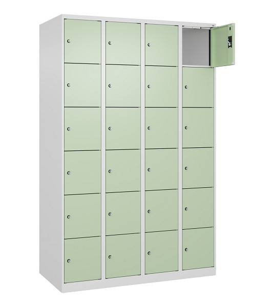 C+P Schließfachschrank Evolo PLUS, 24 Fächer, 1850x1200x500mm, 9016/6019, 049000-406 S10019