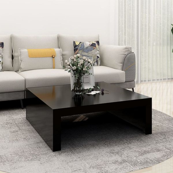 vidaXL Couchtisch Schwarz 100x100x35 cm Holzwerkstoff, 808568