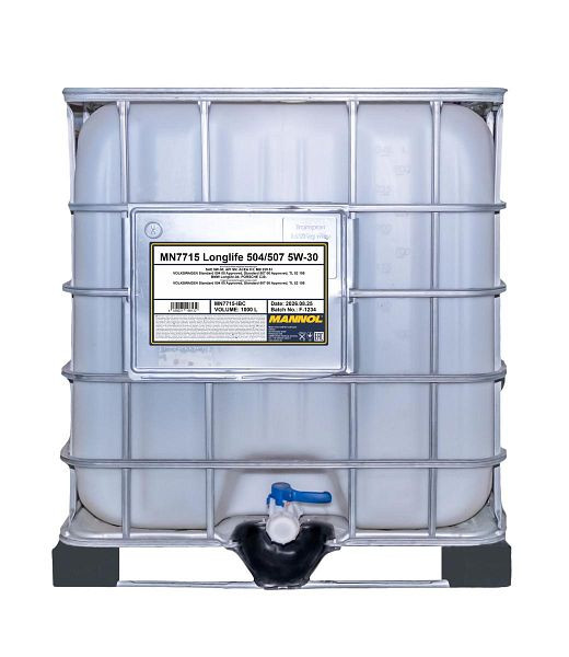 MANNOL Premium-Motorenöl 7715 Longlife 504/507 5W-30, VE: 1000 l, MN7715-IBC