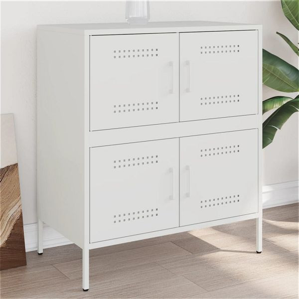 vidaXL Sideboard Weiß 68x39x79 cm Stahl, Top-Qualität, 842957
