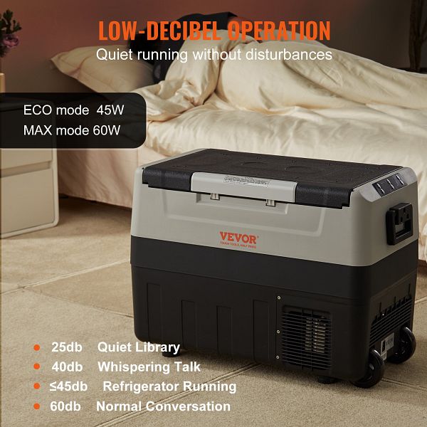 VEVOR Camping Kühlschrank 45 L Kühlbox 12 / 24 V Rollbare Elektrische