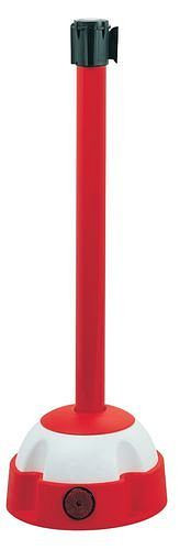 DENIOS Personenleitsystem K400, rotes Gurtband, Aluminium, Innen / Außen, rot, 157648