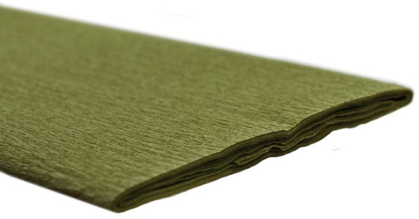 Werola Feinkrepppapier - 50 x 250 cm, olivgrün, VE: 2,5 m, 12061142