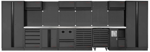 Kraftwerk MOBILIO BLK 8er Kombi mit Lochwand, Edelstahl 430, 3964Q-BLK-IX