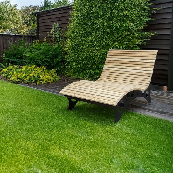 HOME DELUXE Wellenholzliege / Waldsofa TAIGA, 120 cm, 72685