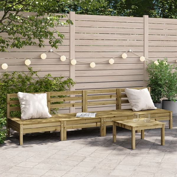 vidaXL Gartensofas ohne Armlehnen 4 Stück Kiefernholz Imprägniert, 838011