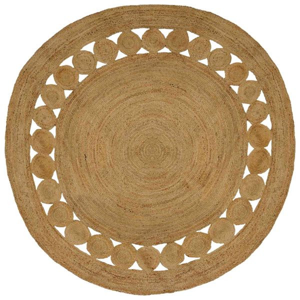 vidaXL Teppich Natur Ø 240 cm Jute, 42010804, 8721288664501