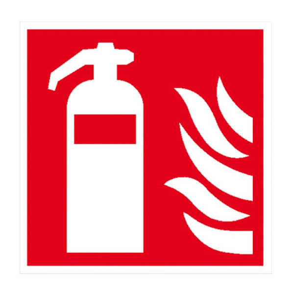 Stein HGS Brandschutzschild, Feuerlöscher, 50 x 50 mm / Folie, selbstklebend, langnachleuchtend, 38.a5003