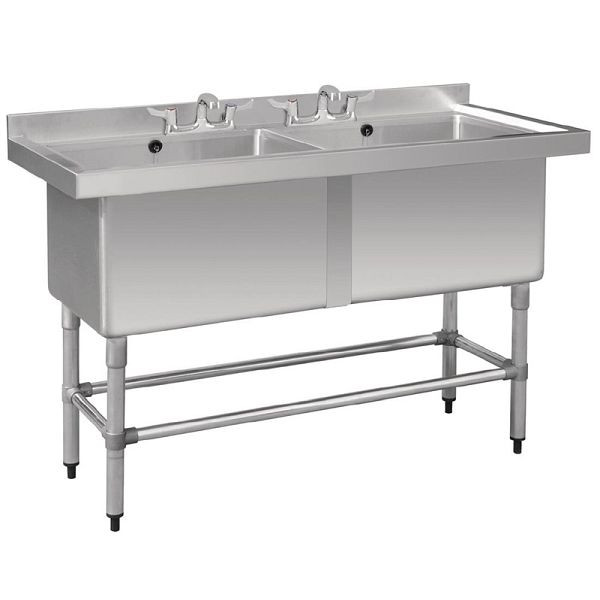 Vogue tiefer Spültisch Doppelbecken, 141 cm lang, CF406