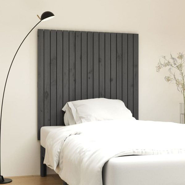 vidaXL Wand-Kopfteil Grau 108x3x110 cm Massivholz Kiefer, 824925