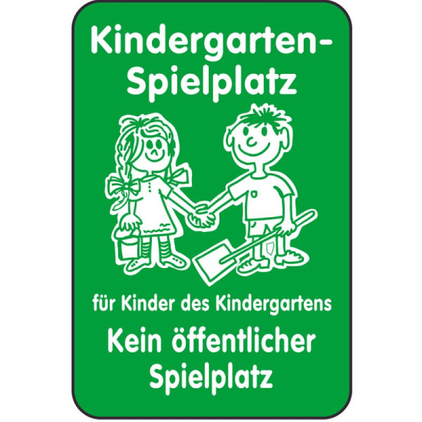 Stein HGS Spielplatzschild, Kindergartenspielplatz für Kinder des Kindergartens, 400 x 600 mm, 14845