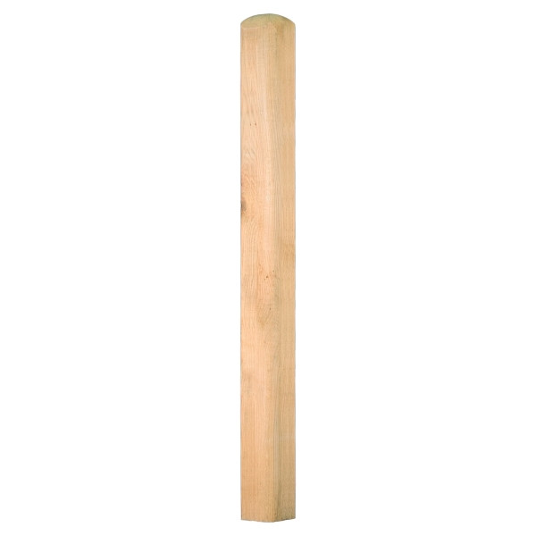 T&J Pfosten Eiche, 9 x 9 x 110 cm, Kopf mit Bischofsmütze, 26331