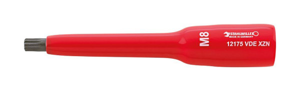 STAHLWILLE 10 mm (3/8") VDE-Schraubendrehereinsatz Nr.12175 VDE M6 Länge 136 mm Durchmesser 23 mm, 02370006
