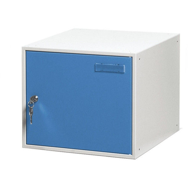 Deskin Schließfachwürfel SYSTEM SP, Himmelblau RAL 5015, 300 x 450 x 300 mm, 258149