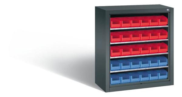 C+P Stahlregal mit Rückwand Serie 13, H830xB700xT300 mm, Anthrazit, 134013-03 S10003