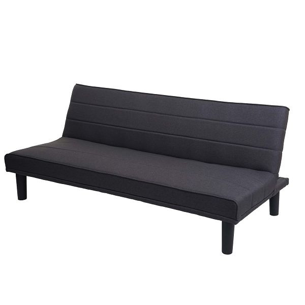 Mendler Schlafsofa HWC-J17, Couch Klappsofa Gästebett Bettsofa, Schlaffunktion Stoff/Textil, anthrazit-grau, 75465