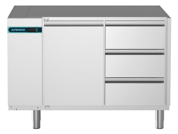 ALPENINOX Kühltisch, 2 Abteile CLO 700 2-7061, für GN 1/1, zentralgekühlt, Umluftkühlung, 402712118