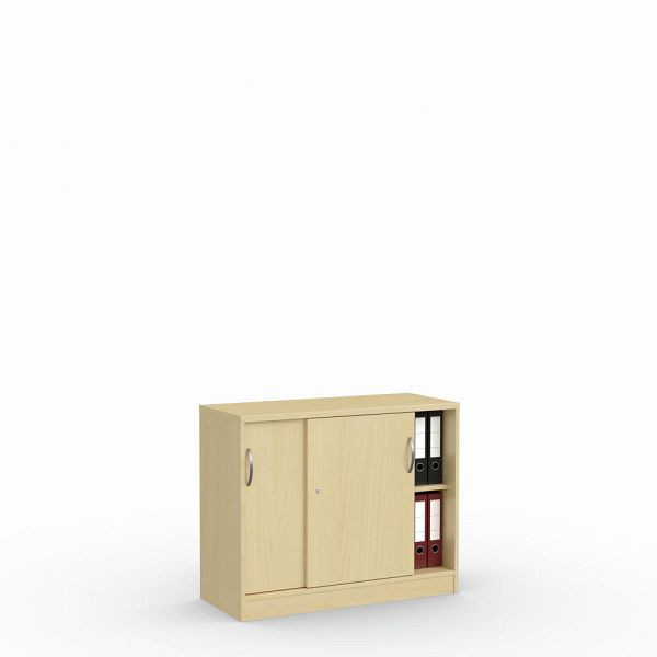 Deskin Schiebetürenschrank MULTI M, Buchedekor, B 1000 x H 805 x T 420 mm, 273429