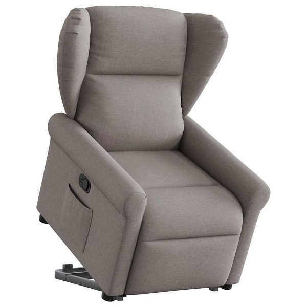 vidaXL Relaxsessel mit Aufstehhilfe Taupe Stoff, 3303381