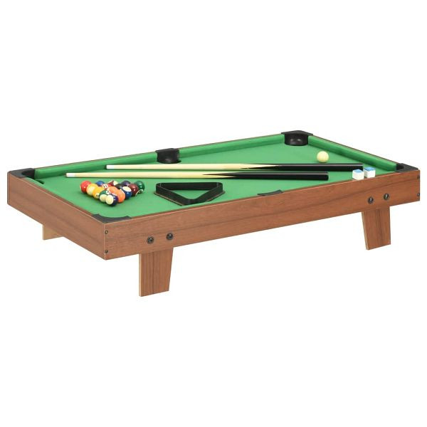 vidaXL 3-Fuß-Mini-Billardtisch 92×52×19 cm Braun und Grün, 91947