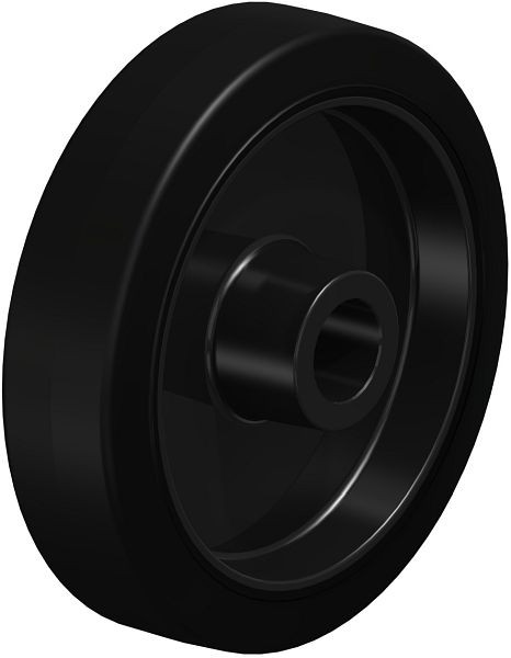 Blickle POEV 161/20R Rad aus Elastik-Vollgummi, Schwarz, 745581