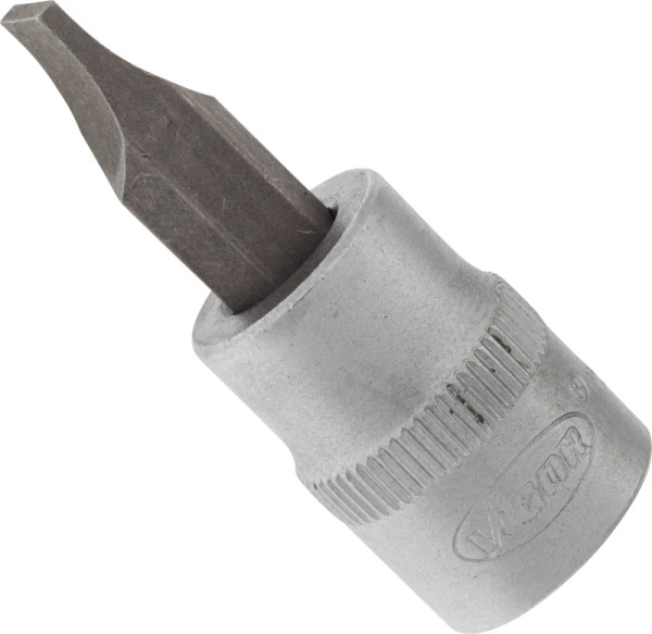 VIGOR Schraubendreher-Einsatz, Vierkant hohl 10 mm (3/8 Zoll), Schlitz Profil, 1.2 x 8 mm, V2286N