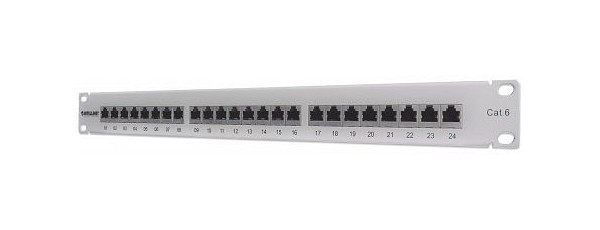 INTELLINET 24-Port Cat6 Patchpanel, geschirmt, FTP, 1 HE, 720014