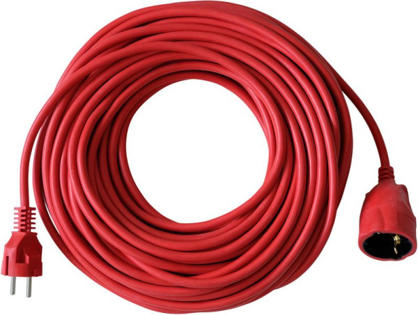 Brennenstuhl BAT Kunststoff-Verlängerung mit Schutzkontakt-Stecker (Verlängerungskabel für innen mit 25m Kabel) rot, VE: 5 Stück, 1162050