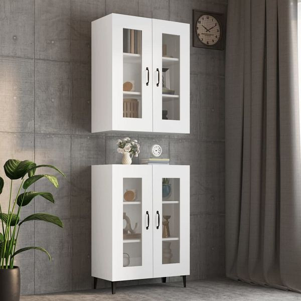 vidaXL Hängeschrank Weiß 69,5x34x90 cm, Holzwerkstoff, 812285