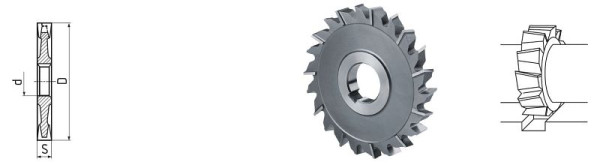 ELMAG HSS Co5-Scheibenfräser DIN 885A, Ø 100 x 25 x 32, feingezahnt, 74333