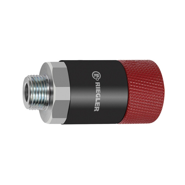 Riegler Dreh-Sicherheitskupplung NW 11, ISO 6150 C, Stahl, G 1/2 AG, 141780