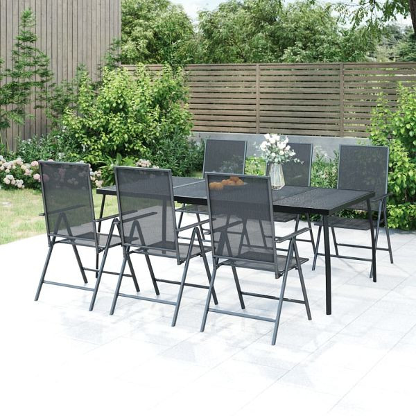 vidaXL Gartentisch Anthrazit 200x100x72 cm Stahlgitter, 362735