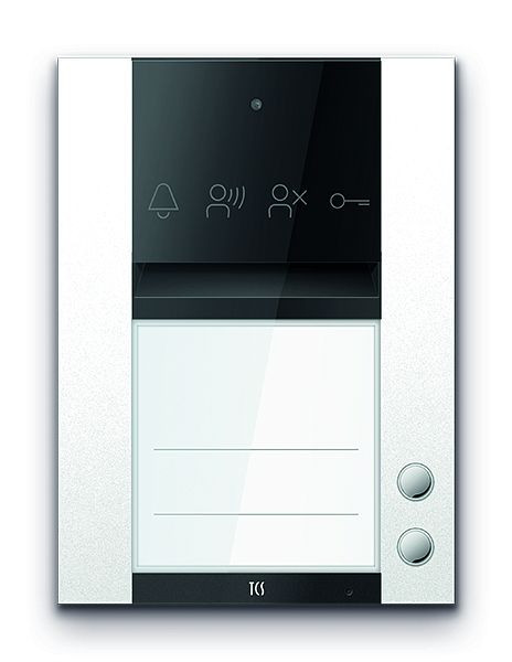 TCS Türkontrollsystem PES PRO Audio Außenstation 2T 1 Spalte AP RAL9010 reinweiß, ASA110102-0019