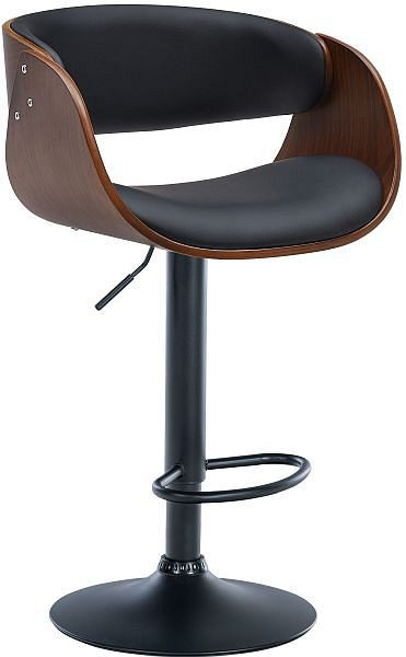 CLP Barhocker Portmore Kunstleder schwarz, walnuss/schwarz, 322077