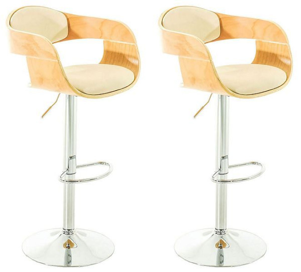 CLP Barhocker Kingston C Kunstleder, natura/creme, VE: 2 Stück, 306533