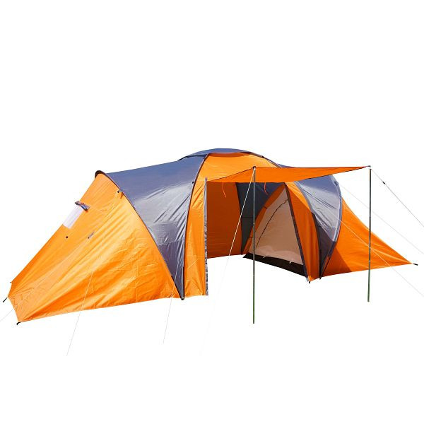 Mendler Campingzelt Loksa, 6-Mann Zelt Kuppelzelt Igluzelt Festival-Zelt, 6 Personen, orange, 54534
