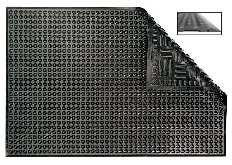 Ergomat Nitril F Reinraum + Anti-Ermüdungs-Matte, feuerhemmend, Länge 240 cm, Breite 90 cm, ENF90240