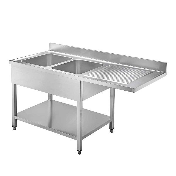 Vaiotec EASYLINE Spülcenter 600 / 2 Becken links, 40mm Arbeitsplatte, 160x60x85 cm, 10210