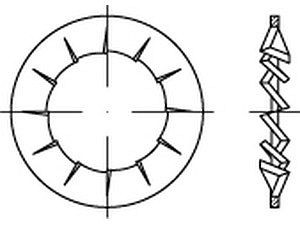 Fächerscheiben DIN 6798 Federstahl I 5,3 VE=S (3000 Stück)