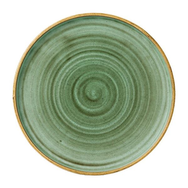 Churchill Steinguss-Platte mit grünen Wänden, Samphire, 10 1/4 Zoll (6 Stück), FJ914