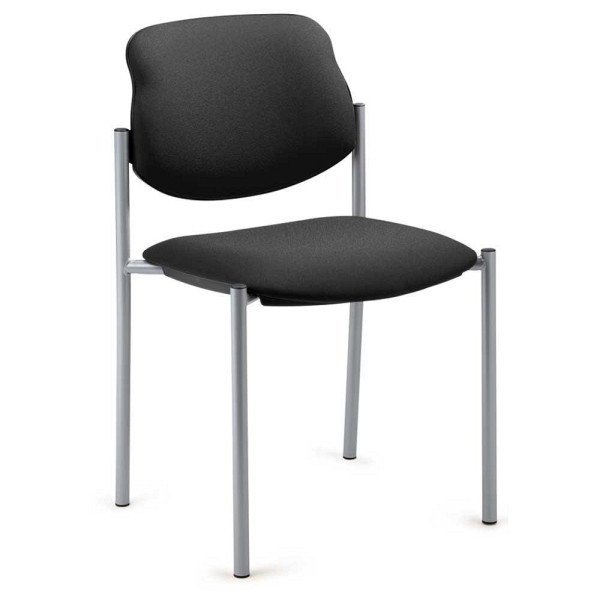 Deskin Besucherstuhl FLORA, Schwarz, 500 x 470 x 830 mm, 239122