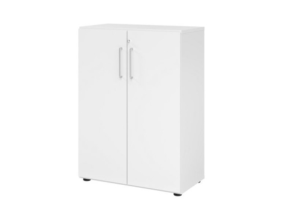 Hammerbacher Schrank 938T3, 3 OH, Korpus: Weiß / Front: Weiß, 80 x 42 x 110 cm (BxTxH), V938T3/W/W/BS