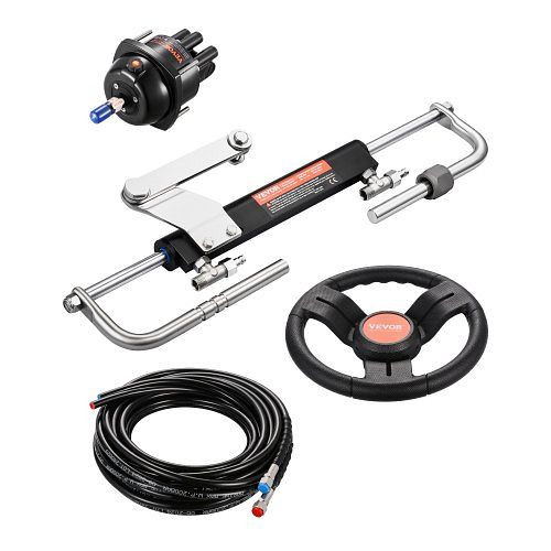 VEVOR 90 PS hydraulisches Außenborder-Lenkset mit Lenkrad, Steuerpumpe, Zylinder & 7924,8 mm Schläuchen für Einmotorboote, YYZXXTDMLTZ9FXLCSV0