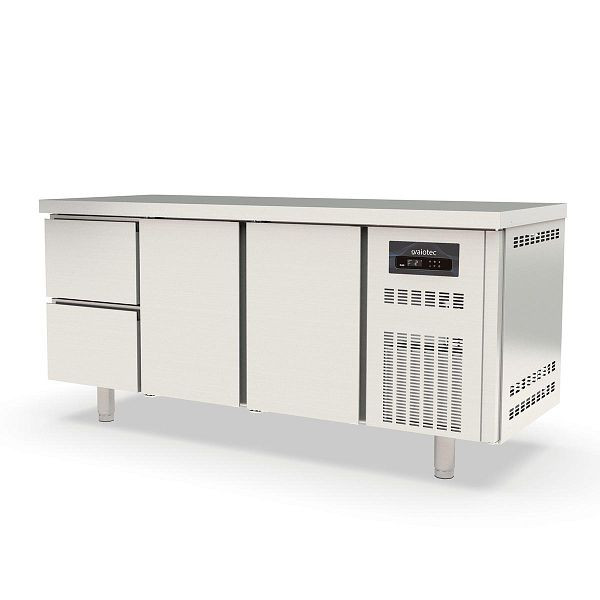 Vaiotec TOPLINE Kühltisch 700 / 3-fach GN1/1 mit 2 Schubladen / 2 Türen, 10296