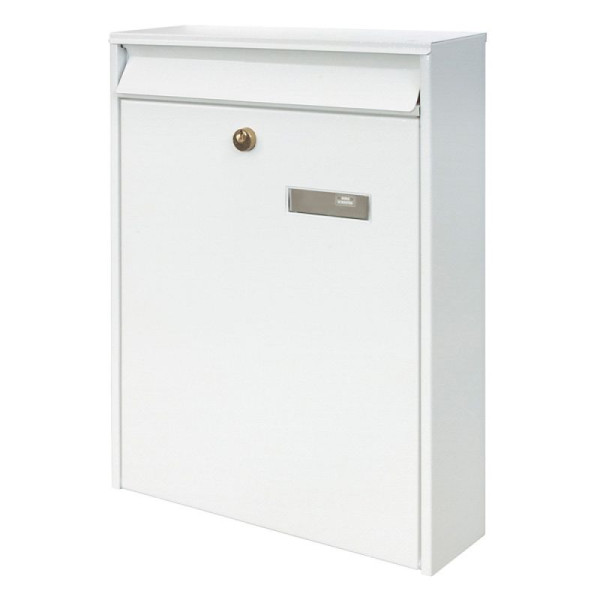 STEIN HGS Briefkasten Leipzig, weiß, weiß, Stahl, verzinkt, 83686.0002