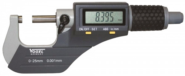 Vogel Germany Digital-Messschraube, DIN 863, IP40, Absolut-Messsystem, 25 - 50 mm / 1 - 2 inch, 231062