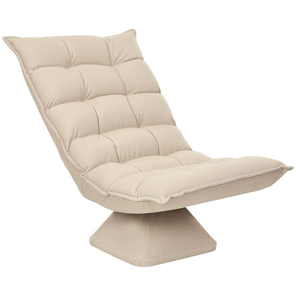 HOMCOM Relaxsessel Lesesessel, drehbar, Leinenoptik, 62 x 70 x 95 cm, Beige, 839-423V00BG