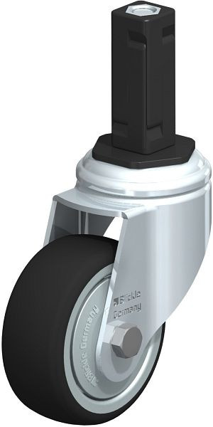 Blickle LKRA-PATH 80K-11-FK-EV13 Apparate-Lenkrolle mit Expander, Thermoplastisches Polyurethan, Grau, 848752